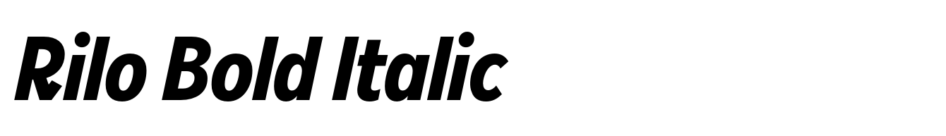 Rilo Bold Italic
